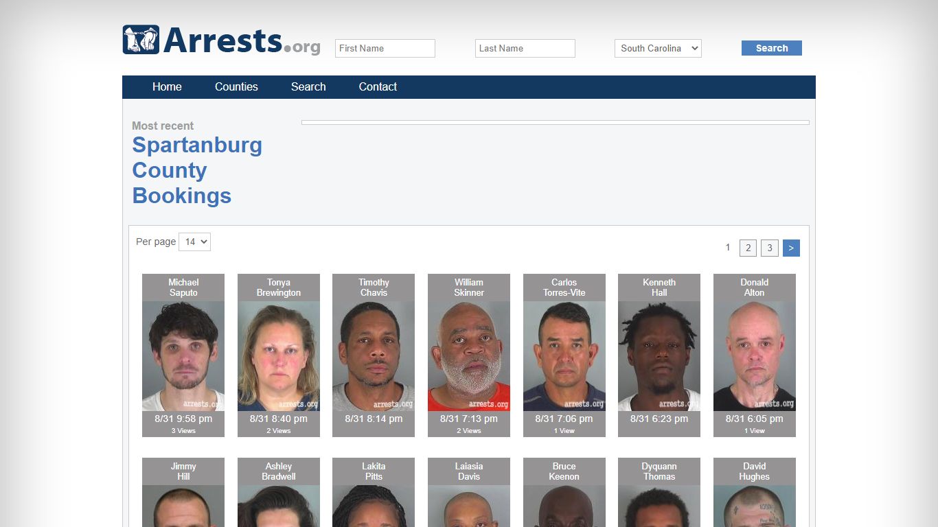 Spartanburg County Arrests and Inmate Search